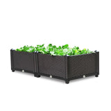 Wicker Garden Bed for Planter with, 16 Gardening Tools for Garden, Terrace, Balcony, Patio, Indoor, Outdoor Use
