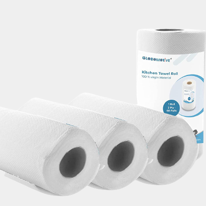 2 Ply Kitchen Tissue/Towel Paper Roll (60 Pulls Per Roll)
