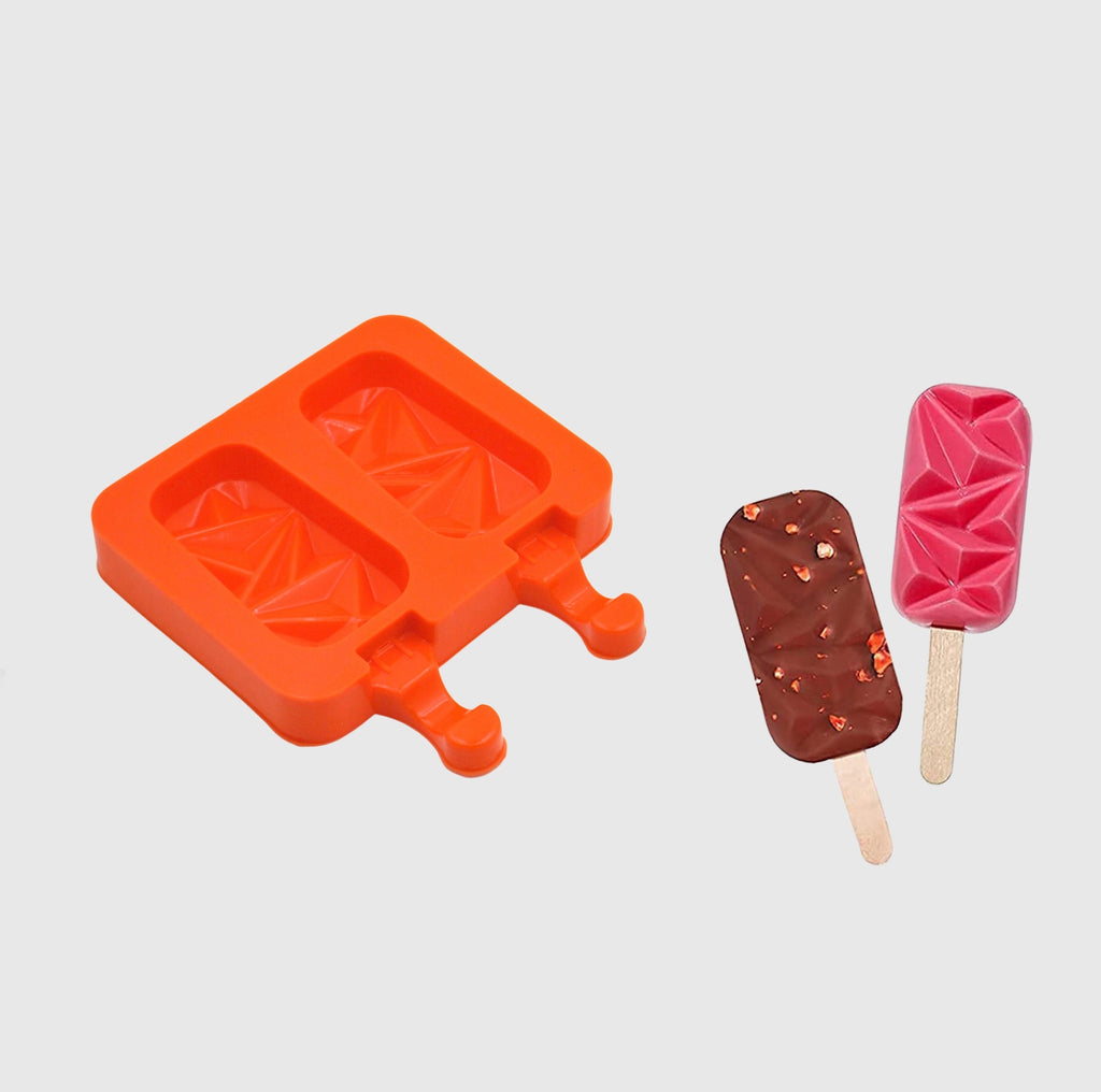 Popsicle Molds Set of 2, Ice Pop Molds Silicone 4 Cavities Ice