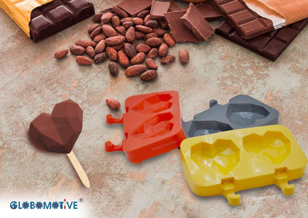 Silicone Mold for Ice Cream Pops: Heart Shape