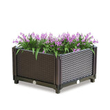 Wicker Garden Bed for Planter with, 16 Gardening Tools for Garden, Terrace, Balcony, Patio, Indoor, Outdoor Use
